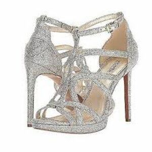 MICHAEL Michael Kors Champagne Colored Sandra Platform Glitter Sandals